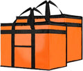 NZ home Insulated Bags for Food Delivery (XL Plus) Grocery Shopping Cooler Bag Pizza Delivery Hot &amp Cold Catering Tote Reusable Foldable &amp Heavy Duty (2 Pack Orange)