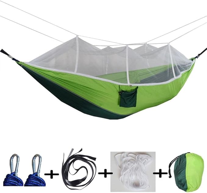 Hammock 260 * 140 cm Outdoor Camping Mosquito Net Net Hanging Portable Parachute Swing Indoor Expandable Double Bed Indoor Outdoor Camping Park (Color : Style 9) (Style 2)