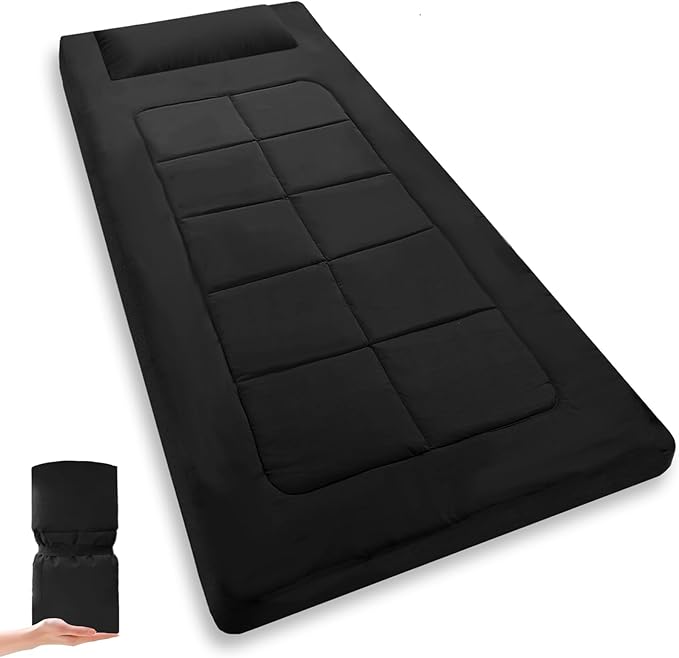 Portable Camping Cot Mattress 80 x 36 Inches Sleeping Mat with Waterproof Anti-Slip Bottom Floor Mattress Easy to Carry for Guest Tent Lawn Yard Camping Cot Easy to Store