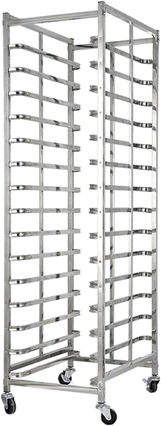 Quick Rack for Baking PansHeavy-Duty 12-Layer Bread Pan Rack with Wheels - Mobile Baking Storage Solution for Bakeries Restaurants and Catering (166x60x45.5cm)