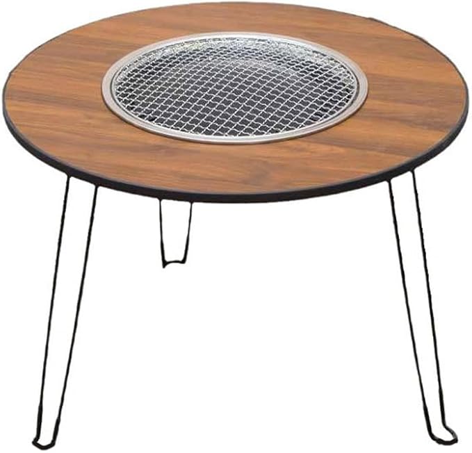 Easy to Install Folding Portable Cooking Household Folding Charcoal Camping Grill Round Table