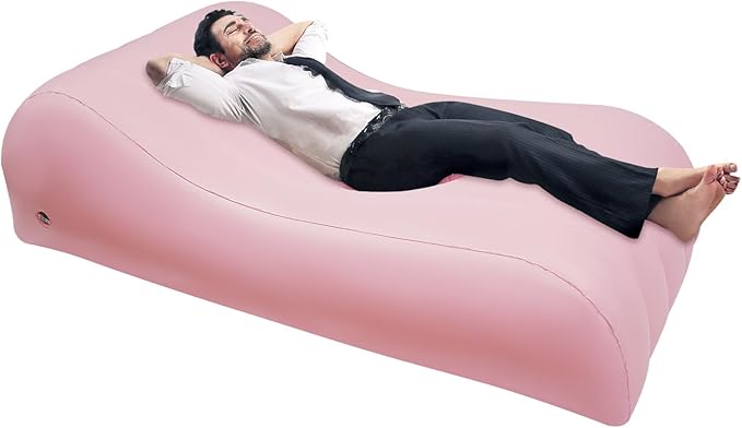 17.71 * 14.17in Inflatable Couch After Surgery with Air Pump 3-Minute Fast BBL Chair with Hole for Butt Ergonomics PVC Pregnancy Mattress Air Mattress for Camping Traveling Hiking