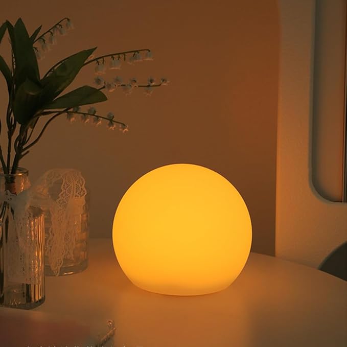 LED Globe Orb Light 6-in LED Light Ball for Kid 16 Dimmable Colors &amp 4 Modes Light Up Ball Mood Lamp w/Remote Rechargeable Orb Night Lights Waterproof Outdoor Globe Lights for Home/Nursery/Part
