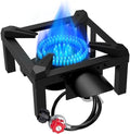 Llamaviva Propane Burner High Pressure 100000 BTUs Single Gas Stove with Water Bag&amp 4.1ft Adjustable Hose with RegulatorPropane Stove for Outdoor Cooking Seafood BoilTurkey Fry