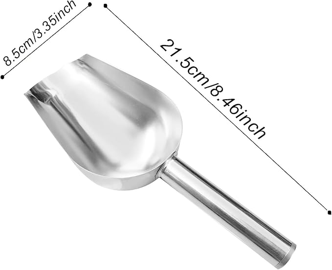 3PC Stainless Steel Scoop Set | Ice Shovel For Pet Grains | Multi-Use Commercial Kitchen Tool Rustproof