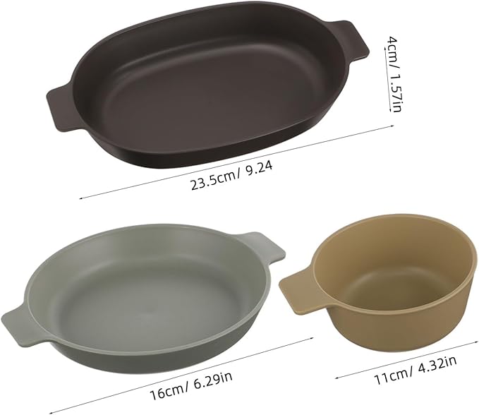 BESPORTBLE Portable Plastic Dinnerware Set Reusable Camping Plates Bowls Serving Platters Small Bowls for Side Dishes Decorative Outdoor Plates for Patio