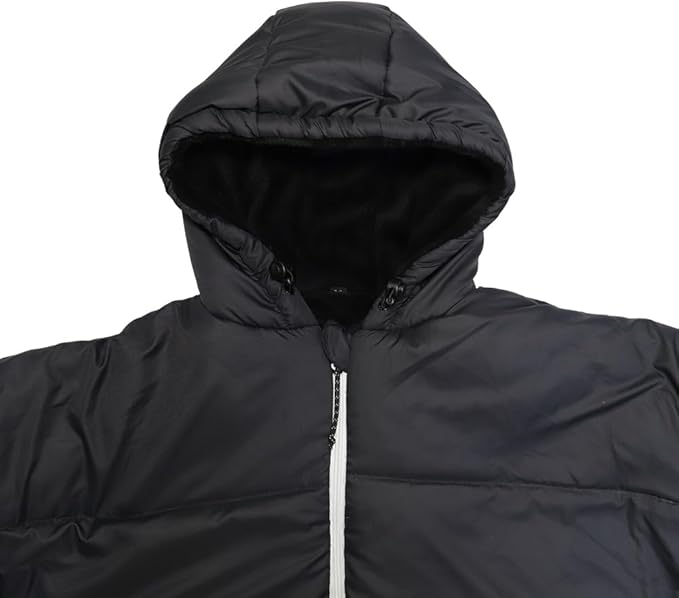 Thermotuff Wearable Sleeping Bag with Dual Hoodie Long Sleeves Pockets &amp Adjustable Drawstring - Ideal for Camping Cold Weather Hiking and Stadium Sak Blanket
