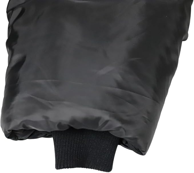 Thermotuff Wearable Fur-Lined Sleeping Bag Long Sleeves Pockets &amp Adjustable Drawstring - Ideal for Camping Cold Weather Hiking and Stadium Sak Blanket Black (L-XXL)