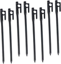DECHOUS 8Pcs Heavy Duty Cast Iron Tent Stakes for Camping Ground Nails for Securing Tents Awnings and Canopies Durable Design with Enhanced Striking Area and Easy Rope Fixation