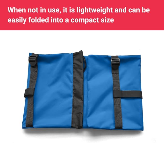 Heavy Duty Camping Chair Replacement Bag with Side Pocket Camp Cover Bags for Carrying Folding Chairs - 48 X 11 Inches Durable 600D Oxford Fabric Extra Wide Mouth Adjustable Strap for Carry (Blue)