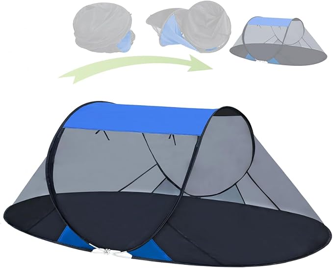 Akiky Pop Up Mosquito Tent for Camping1 Person Camping Tent with Bug Screen TentMosquito Net Foldable Portable for Adults Kids