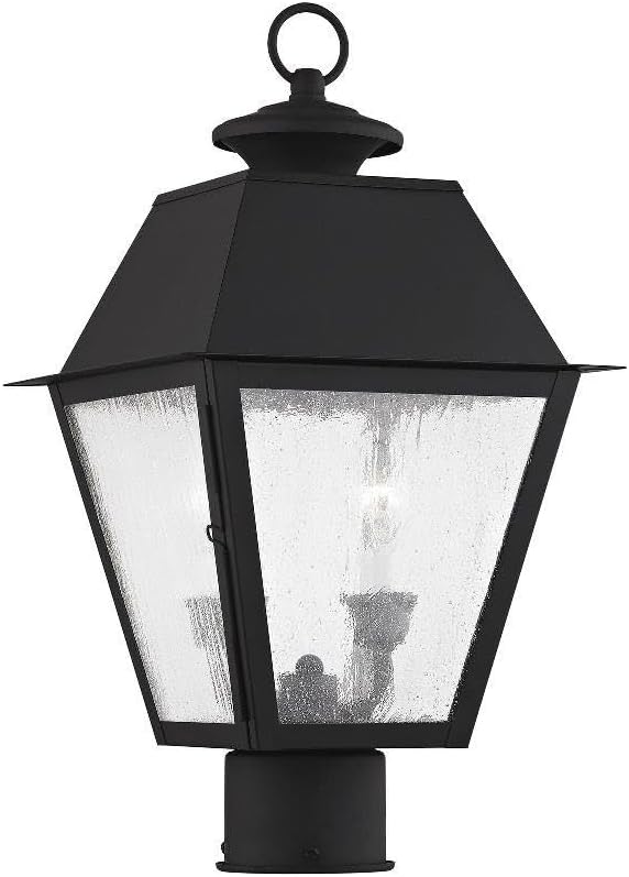 Livex Lighting 2166-04 Mansfield 2-Light Outdoor Post Head Black