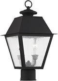 Livex Lighting 2166-04 Mansfield 2-Light Outdoor Post Head Black