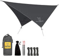 Wise Owl Outfitters Hammock Rain Fly – Waterproof Camping Tarp Cover with Tent Stakes &amp Carry Bag Ultralight Shelter for Backpacking &amp Outdoor Shade