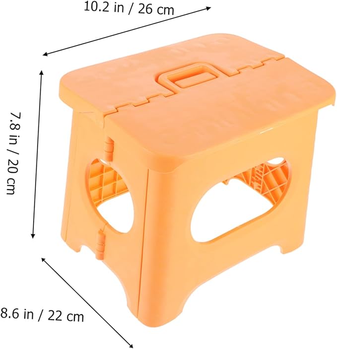 DECHOUS Folding Plastic Step Stool for Outdoor Fishing and Household Use Design Ergonomic Handle for Kitchen Bathroom Garden and Camping Activities