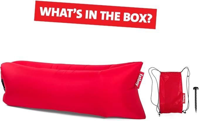 Fatboy Lamzac The Original Version 3.0 Inflatable Lounger with Carry Bag Red