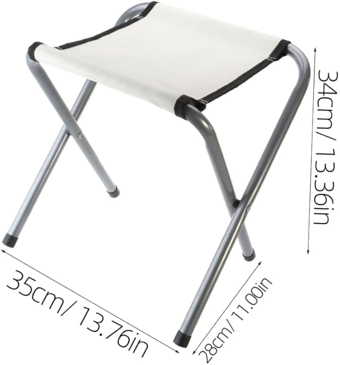 ibasenice Portable Camping Stool Lightweight Collapsible Seat for Outdoor Activities Fishing Picnics and Travel Heavy-Duty Design Supports Versatile Use As Seat Footrest White