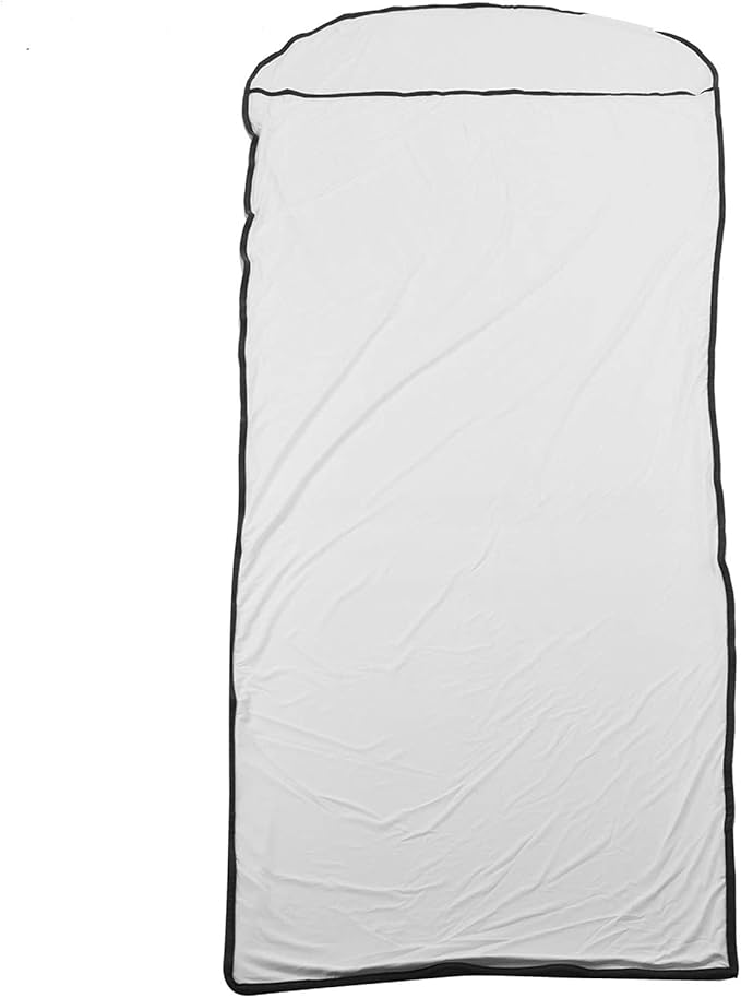Ultralight Multifunctional Sleeping Bag Liner Elastic and Breathable for Camping Hiking Backpacking with Storage Bag Skin Friendly Polyester Fabric Unfolded Size 78.7x31.5in (White)