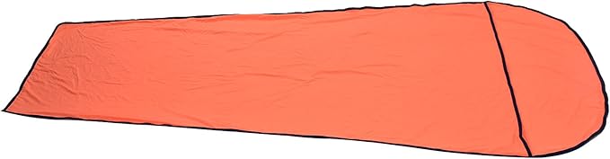 Multifunctional Elastic Sleeping Liner Skin Friendly Comfortable and Breathable to Carry with Storage Versatile Use for Camping Hiking Backpacking (Orange)