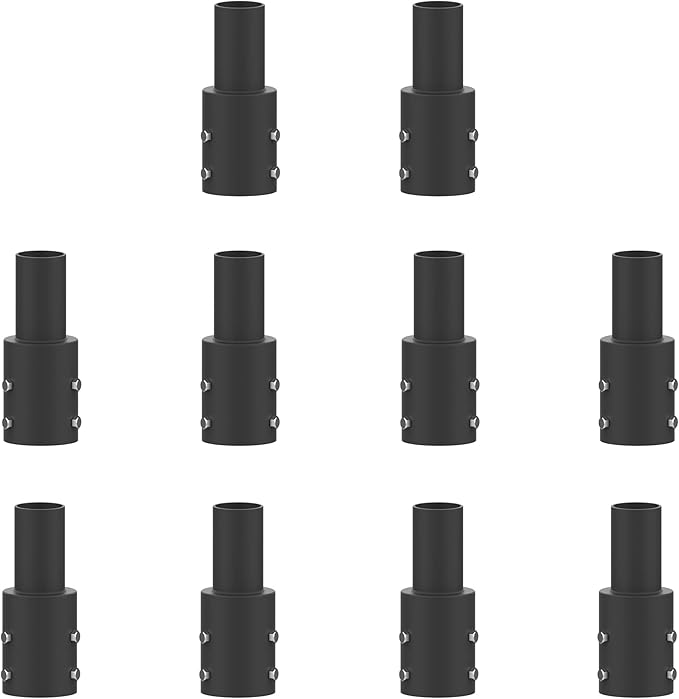 Tenon Adapter for 3 inch Round Pole Vertical Bracket Adapter with Slip Fitter Mount (2 3/8inch) Mounting Bracket Accessories for Outdoor Shoebox Lighting Street Light Parking Lot Light 10 Pack