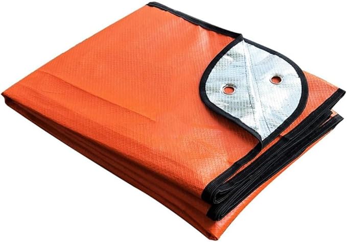 Reflective Thermal Tarp for Camping and Survival Lightweight Insulated Blanket for Outdoor Activities (Green)