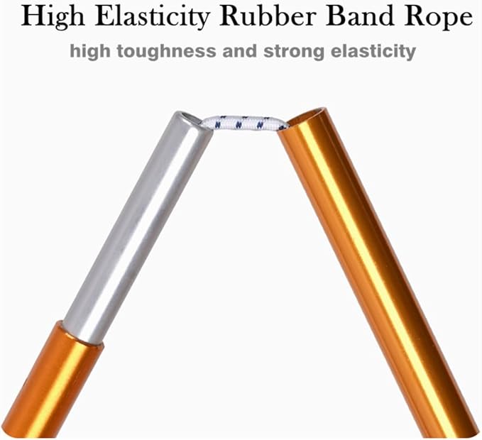 Aluminum Tent Poles Replacement2 Pack 11.8 ft 7001 Alloy Bar Preassembled Tent Accessories for Hiking Camping Supporting Rod Repair Kit