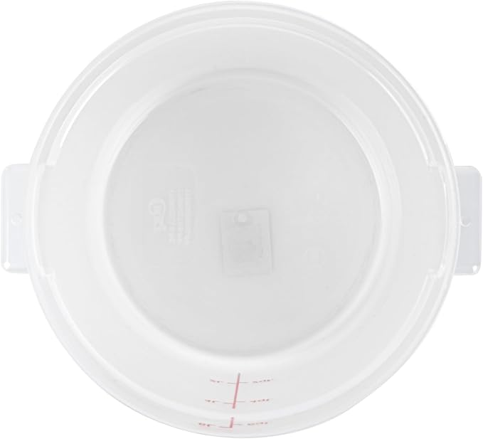 Restaurantware-Met Lux 6 Quart Food Storage Container 1 Translucent Storage Container - Lids Sold Separately Red Volume Markers Dishwashable Container Side Handles For Storing Foods