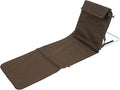 Alomejor Reclining Beach Mat Beach Lounge Chair Portable Folding Adjustable Backrest Dual Purpose Design for Sitting and Lying Pool Meadows Camping (Coffee)