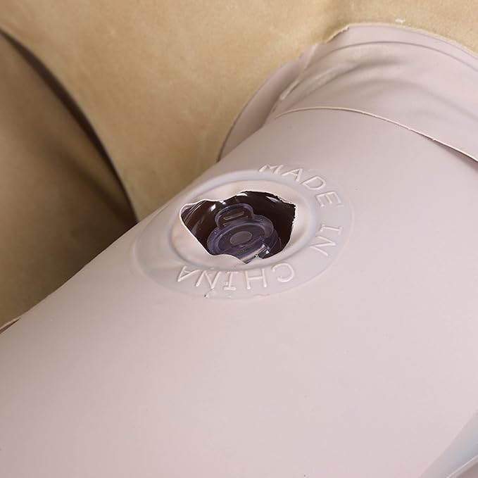Inflatable Bed Mattress Indoor/Outdoor Camping Travel Air Cushion for Rest Sleep Travel Camping(Beige)
