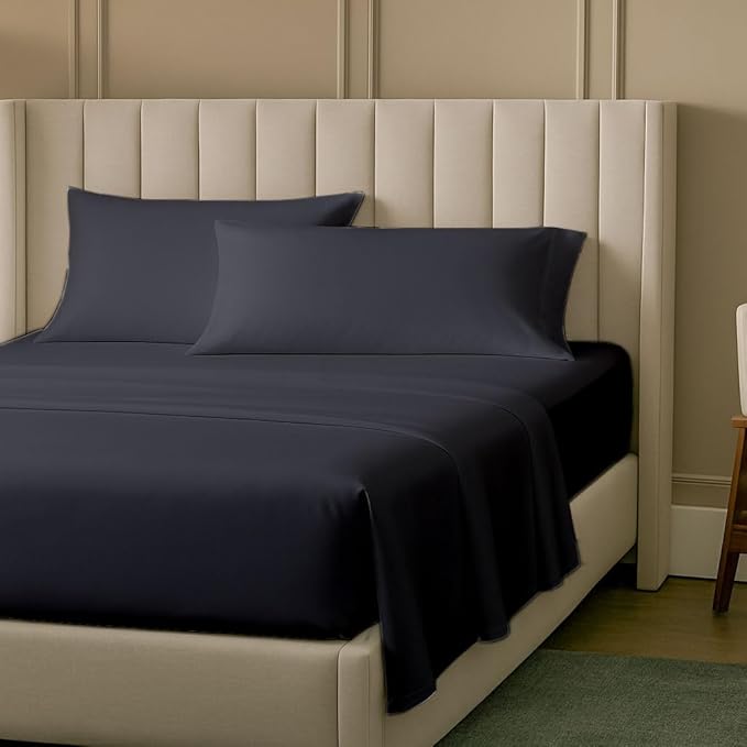 SlumberWell 4 Piece Luxury Soft Microfiber Fitted Bed Sheet Set for Campers 6 to 12 Inch Deep Pocket RV Bunk 35 x 79 Dark Grey