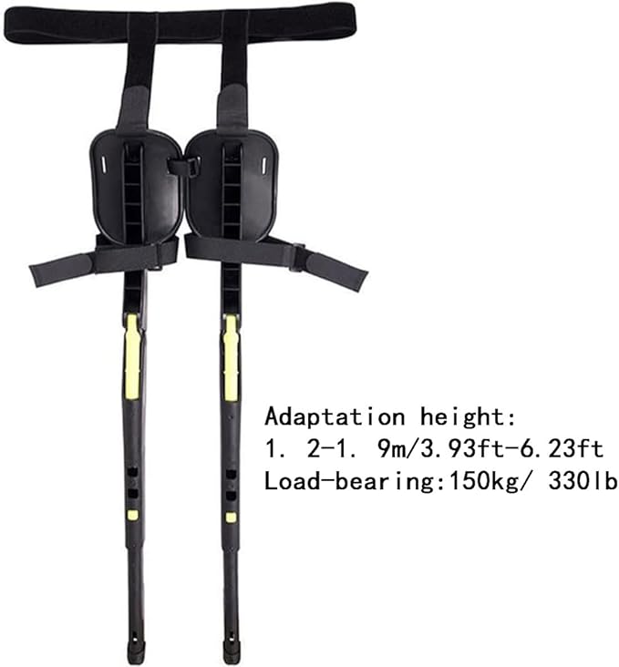 Exoskeleton Seat Portable 3 Gear Height Adjustable Wearable Mechanical Booster MAX 150kg/330lb Foldable Chair for Outdoor Fishing Concert Subway Bus