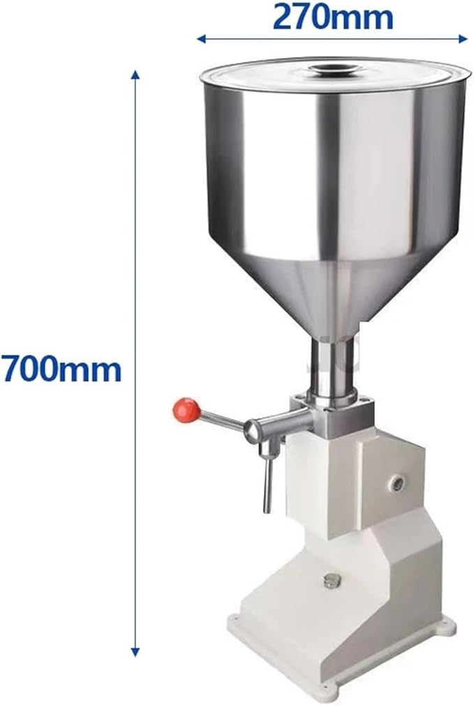 5-50Ml Manual Liquid Filling Machine A03 Commercial Liquid Dispenser Nozzle Piston Spring Screw Paste Oil Honey Bottle Filler Precision Alignment for Milk Water Wine