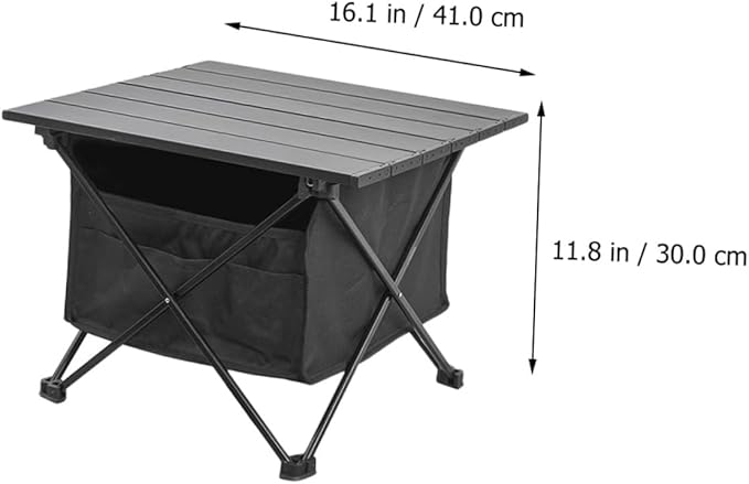 Outdoor Storage Pouch for Tailgating Folding Desk Compact Easy Assemble Camping Barbecue Table