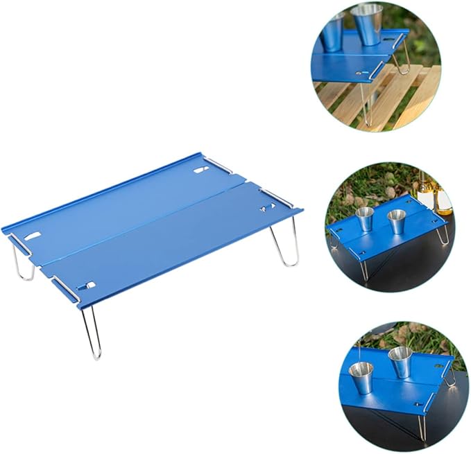 YARNOW Camping Table Portable Small Tea Table Aluminum Alloy for Hiking BBQ Picnic