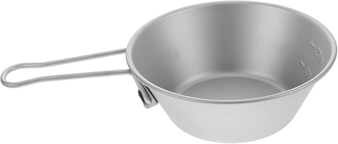 PRETYZOOM Portable Titanium Camping Bowls with Handle Versatile Outdoor Dining Dish for Hiking Picnic and Travel Multiple Colors for Personal Style for Food Salads and Snacks