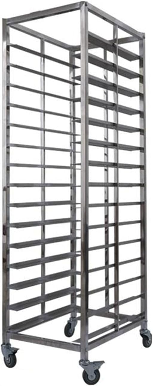 Quick Rack for Baking Pans15-Tier Rolling Bread Pan Rack - Quick Baking Solution for Food Service Bakeries &amp Restaurants - Heavy-Duty Stainless Steel Space-Saving Design Easy Mobility
