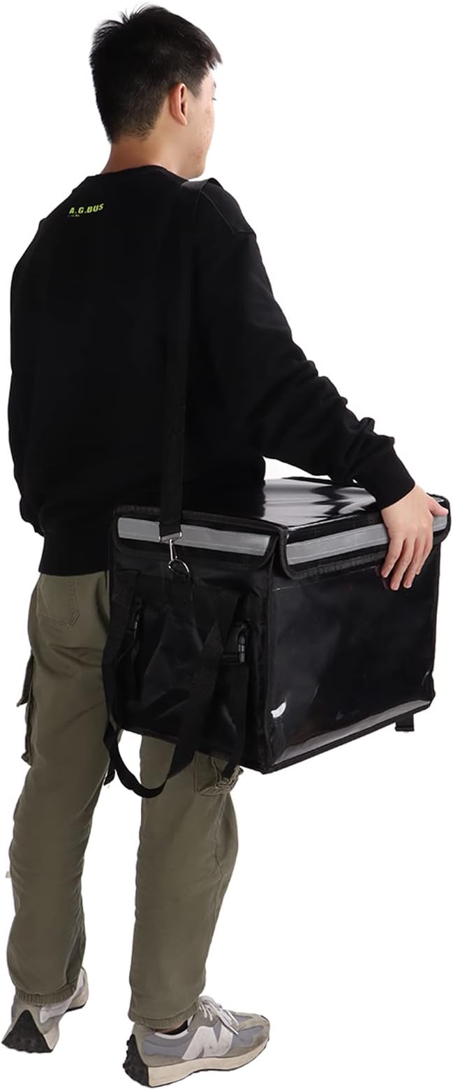 Food Delivery Backpack Insulated Food Delivery Large Capacity Multi Layer with Internal Support Structure Cushioning Effect for Takeout Delivery
