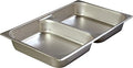Carlisle FoodService Products Durapan Stainless Steel Divided Steam Table Pan for Catering Hotel and Restaurants Full-Size 2.5 Inches Deep Silver (Pack of 6)