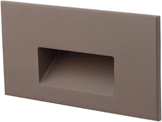 WAC Landscape Lighting LEDme 120V LED Horizontal Indoor and Outdoor Step and Wall Light Blue in Bronze