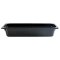 Thunder Group PLPA8124LBK Food Pan 1/2 Size Long 4 deep Shatter and Scratch Resistant Dishwasher Safe Polycarbonate Black NSF Pack of 6