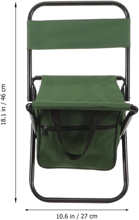 Portable Folding Chair with Storage Bag Lightweight Multi-Function Camping Stool for Fishing Travel Outdoor Leisure 18.11X10.62X8.26In