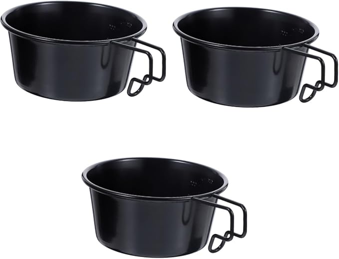 UPKOCH 3pcs Stainless Steel Salad Bowl Handle Lightweight Camping Dish for Outdoor Activities Portable Hiking Picnics and Bbqs