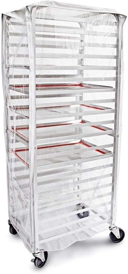 Premium PVC Bun Rack Cover with Zipper Closure Ensures Hygiene and Freshness of Baked Items in Bakeries