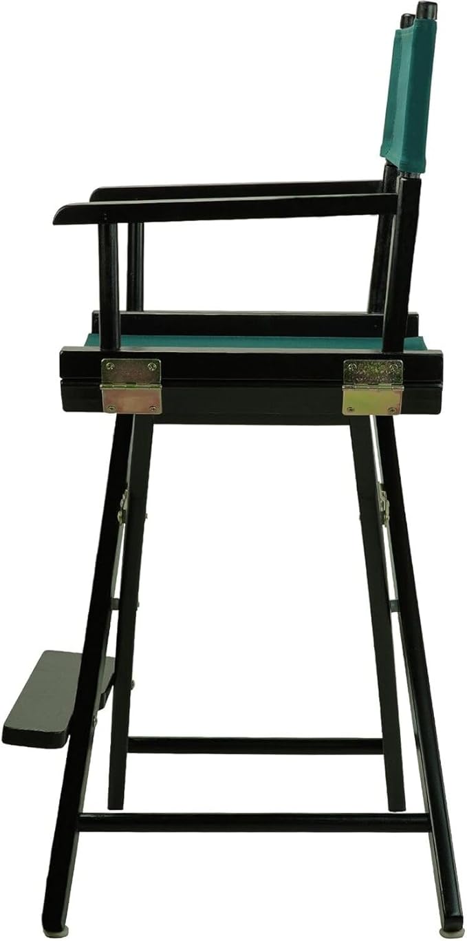 Director's Chair with Built-in Armrests and Foldable Design for Easy Storage Lightweight Durable Frame Perfect for Indoor or Outdoor Seating Hunter Green Canvas/24 in Black Frame