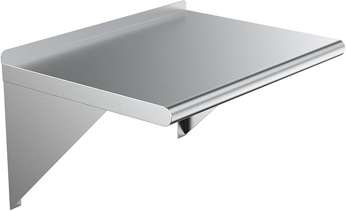 24 X 24 Stainless Steel Wall Shelf | Metal Shelving | Garage Laundry Storage Utility Room | Restaurant Commercial Kitchen | NSF