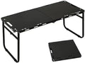 3.4 ft Folding Camping Table Portable Picnic Table Indoor &amp Outdoor Heavy-Duty Foldable Utility Table for Picnic Camping BBQ Party Backyard Beach(Black)