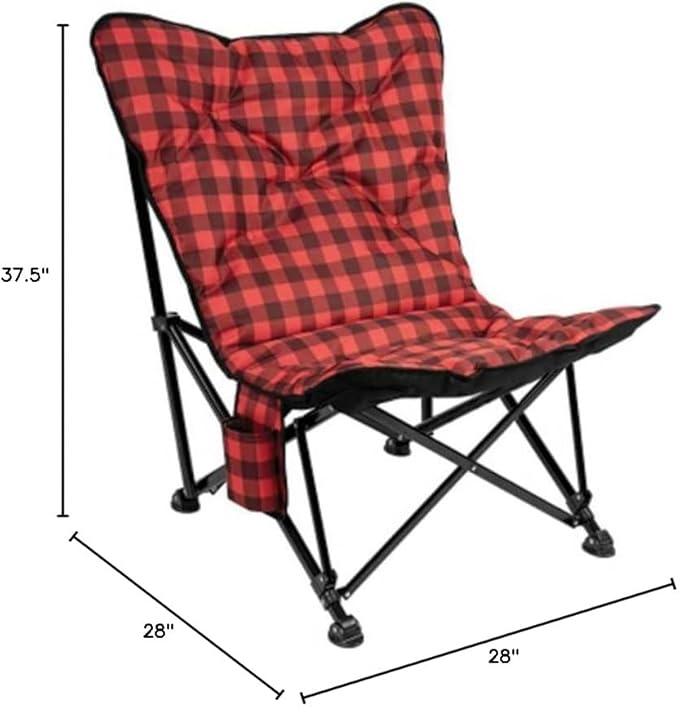 Kuma Outdoor Gear Aurora Chair Padded SEAT (Red/Black)