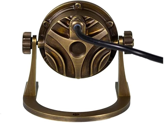 VOLT 12V IP68 Cold Forged Brass (Bronze) RGBW Color Changing LED Underwater Light with Shielded Top &amp Remote Control for Low Voltage Outdoor Lighting