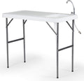 Modern Home Portable Folding Outdoor Fish Fillet/Filet Table for Cleaning/Cutting - Perfect for Fishing/Gardening/Camping