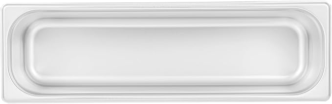 Restaurantware-Kitchen Tek 1/2 Size Long Steam Table Pans 6 Anti-Jam Steam Pans - Lids Sold Separately 6” Deep 24 Gauge Stainless Steel Hotel Pan Freezable for Catering Events and Parties